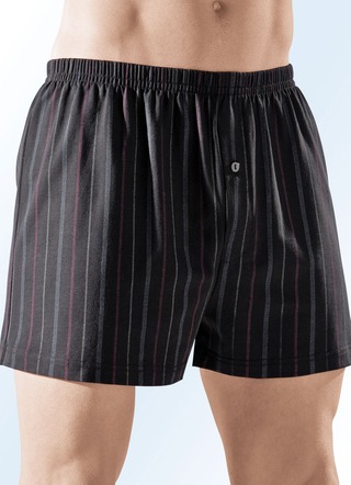 Viererpack Boxershorts aus Feinjersey, gestreift