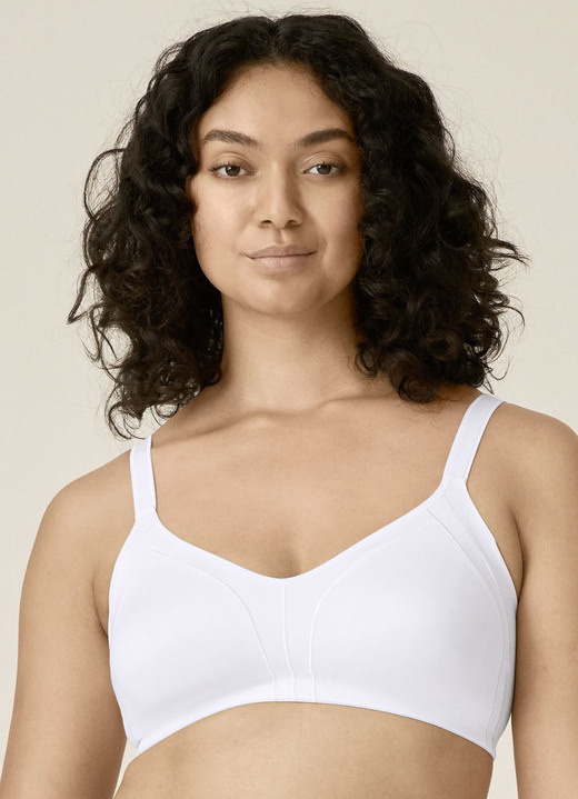 T-Shirt BH - Naturana Minimizer-BH mit vorgeformten Cups, in Größe 075 bis 105, in Cup B, in Farbe WEISS Ansicht 1