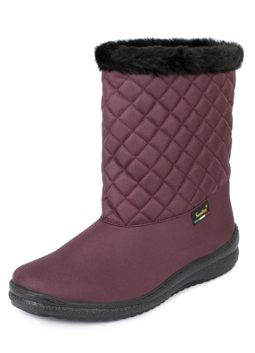 Stiefel & Stiefeletten - Winterstiefel mit Kunstpelzkragen, in Größe 036 bis 043, in Farbe BORDEAUX Ansicht 1