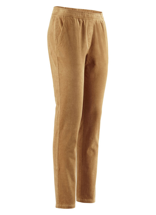 Hosen - Cordhose in Schlupfform, in Größe 018 bis 052, in Farbe CAMEL Ansicht 1