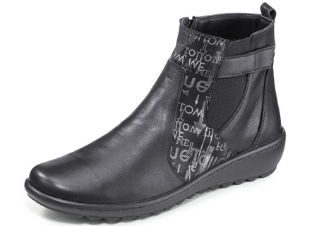 Gemini Stiefelette aus teilweise bedrucktem Rind-Nappaleder