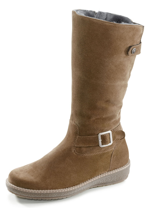 Stiefel & Stiefeletten - Waldläufer Stiefel mit Zierschnalle, in Größe 4 1/2 bis 9, in Farbe COGNAC Ansicht 1