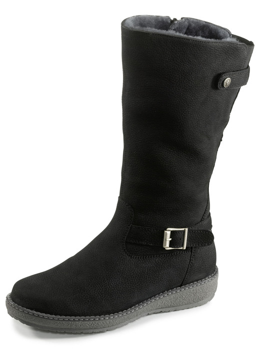 Stiefel & Stiefeletten - Waldläufer Stiefel mit Zierschnalle, in Größe 4 1/2 bis 9, in Farbe SCHWARZ Ansicht 1