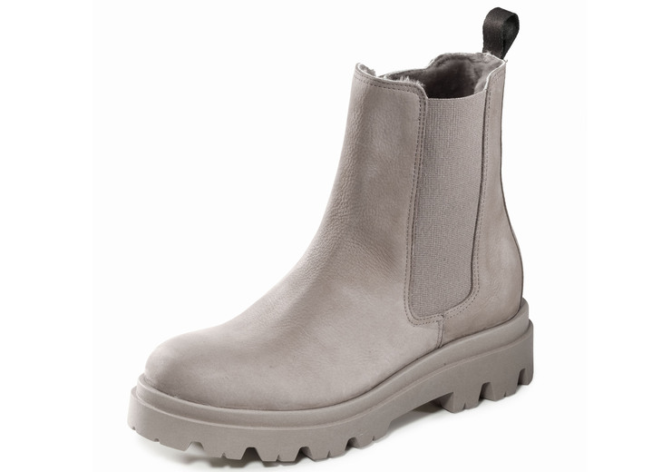 Stiefel & Stiefeletten - Trendige Stiefelette mit kuscheligem Lammfellfutter, in Größe 036 bis 041, in Farbe BEIGE Ansicht 1