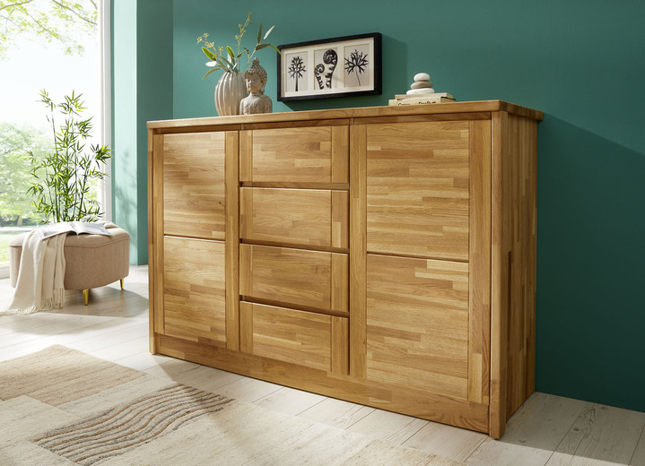 Sideboards - Sideboard aus Massivholz mit Softclose, in Farbe WILDEICHE Ansicht 1