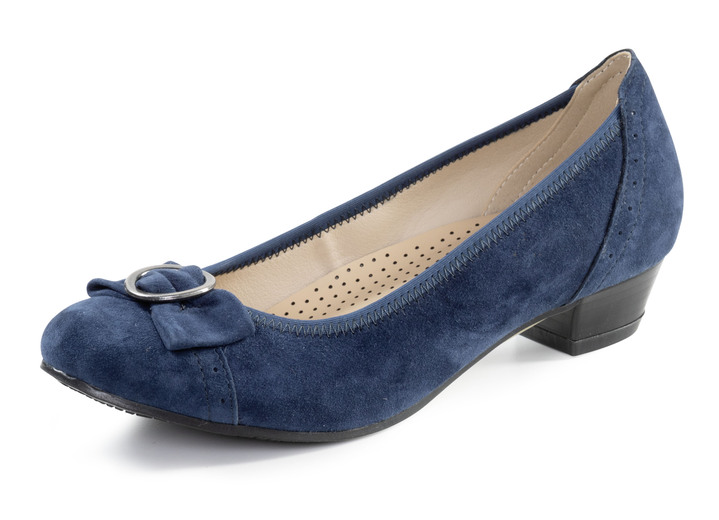 Pumps & Ballerina - Andrea Conti Pumps aus weichem Veloursleder, in Größe 036 bis 042, in Farbe BLAU Ansicht 1