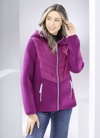 Jacke im Materialmix