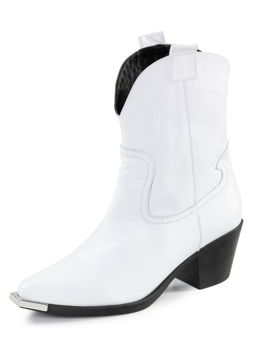 Stiefel & Stiefeletten - Gemini Western-Stiefel aus Rind-Nappaleder, in Größe 036 bis 042, in Farbe WEISS Ansicht 1