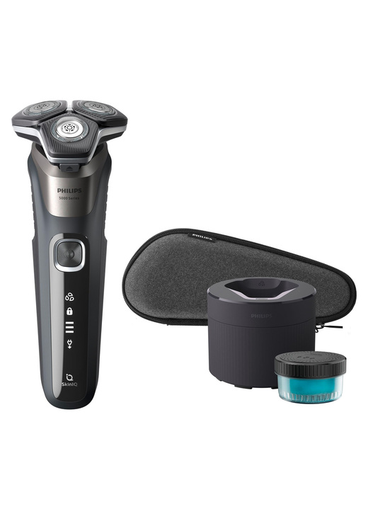 Rasierer & Haarschneider - Philips Shaver S5887/50 Series 5000 Akku-/Netz-Rasierer, in Farbe BLAU-GRAU