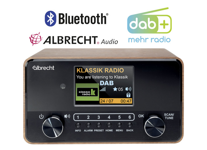 Musikanlagen - Digital-Radio mit großem Farbdisplay, in Farbe BRAUN Ansicht 1